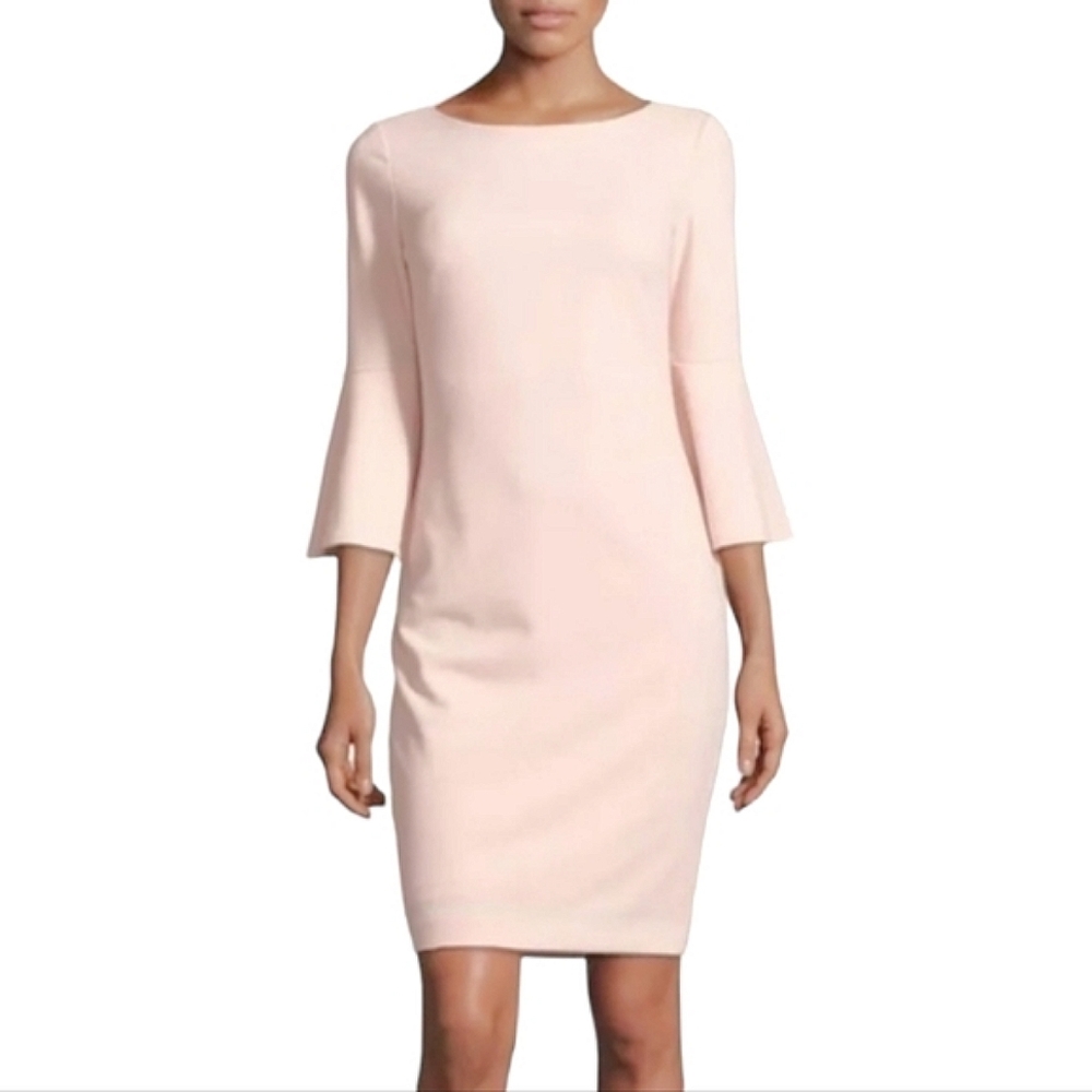 Calvin Klein Blush Pink Midi Sheath Dress